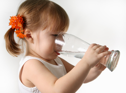 girl drinking water 